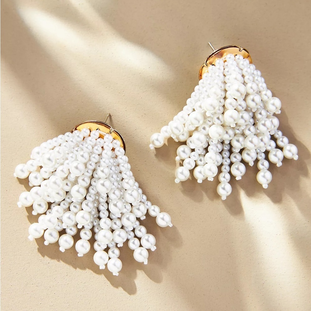 NWT Pearl Firework Earrings By Anthropologie